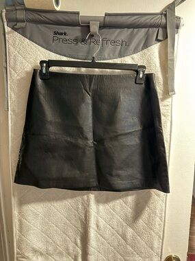 Aritzia Black Faux Leather Mini Skirt